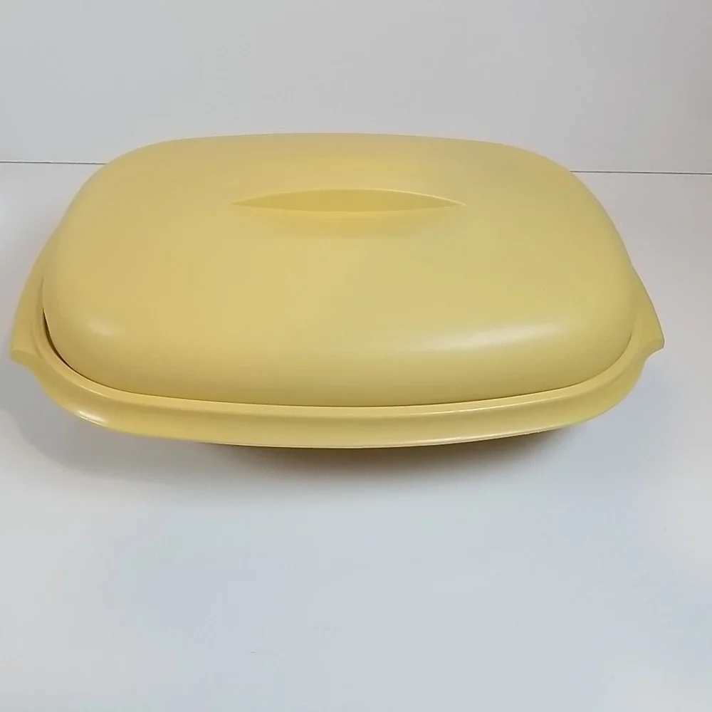 Tupperware Harvest Gold 4 Piece Microwave Vegetable Rice Steamer Strainer 1273-7
